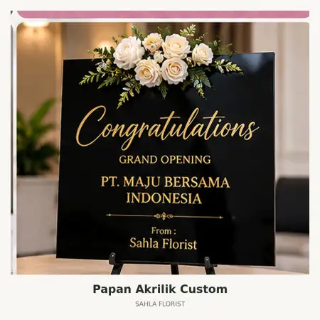 Papan Bunga Akrilik Salemba